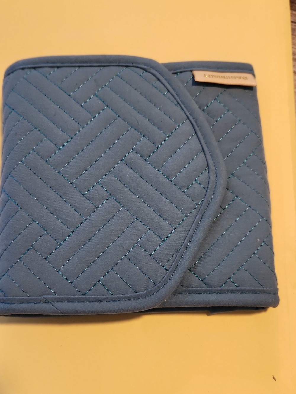 Quilted Blue Key, Card & Jewelry Holder